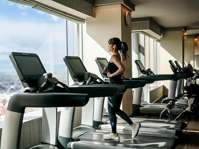 Running in a Fitness Center